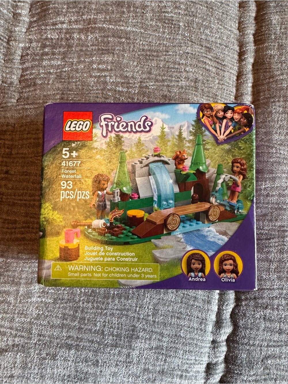 LEGO Friends Forest Waterfall Playset - Green, Brown, Blue, Purple